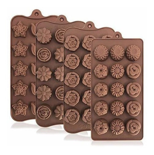 Danzix - Moldes De Silicona En Forma De Flor Para Chocolate 