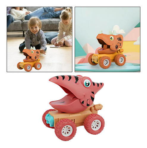Lindo Coche De Dinosaurios Modelo De Aprendizaje Tire Hacia