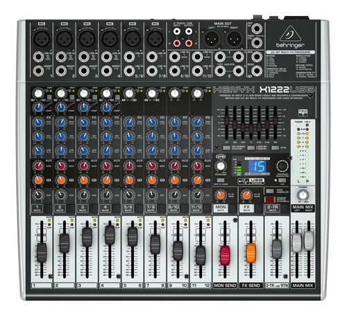 Mixer Behringer Xenyx X1222 Usb 12 Canales Efectos Prm