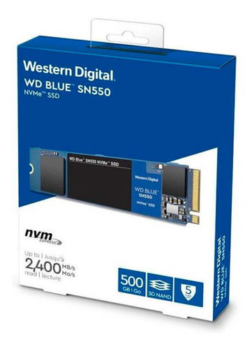 Disco Solido Ssd Wd Blue 500gb M.2 Sn550 Nvme Wds500g2b0c