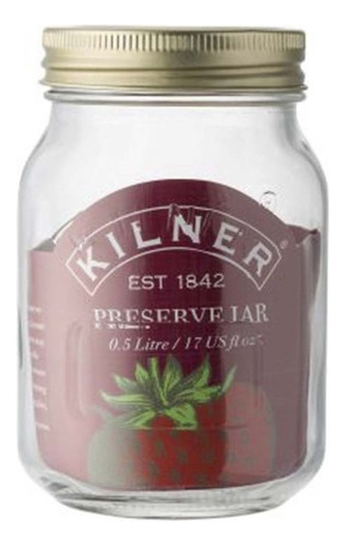 Frasco De Vidrio Para Conservas 500 Ml Kilner Color Transparente