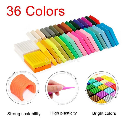 Imagen 4 de 6 de Arcilla De Polímero De Modelado De Bircolaje Multicolor
