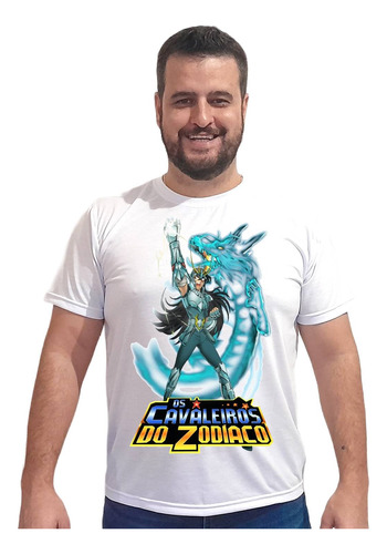 Camiseta Camisa Os Cavaleiros Do Zodiaco Shiryu Dragão