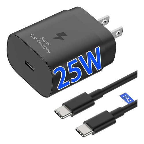 25w Cargador Rápida Tipo C Para Samsung A54 A53 A52 A34 A32