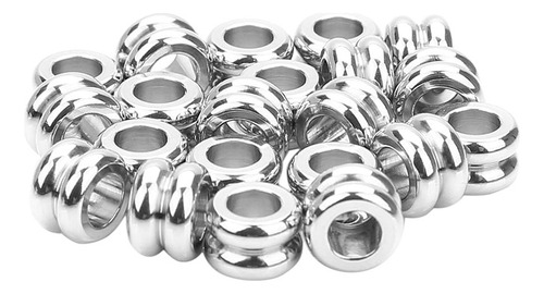 20 Piezas De Plata De Material Acero Inoxidable Granos