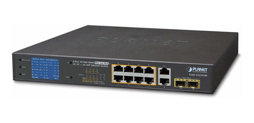 Onmutador Puerto Poe Sfp Ethernet Lcd Monitor