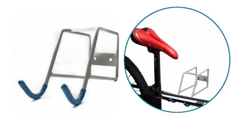 Imagen 2 de 3 de Gancho 1 Bicicletas Anclaje Pared Soporte Horizo Porta Cicla