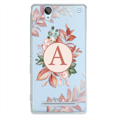 Funda Sony Xperia Flores Antigolpes  Con Tu Inicial