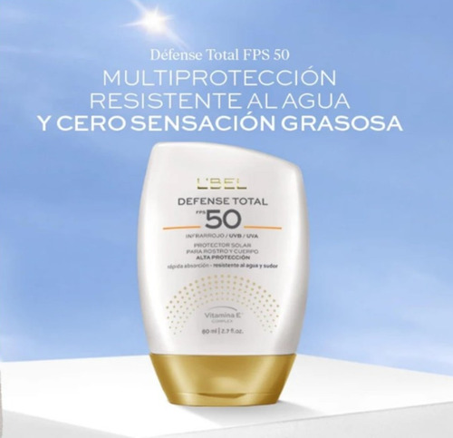L'bel Défense Total Protector Solar Par Rostro-cuerpo Fps 50