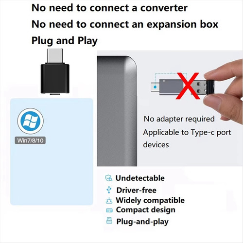 Mouse X1crystally-usb C Jiggler Indetectável Automático C Mo