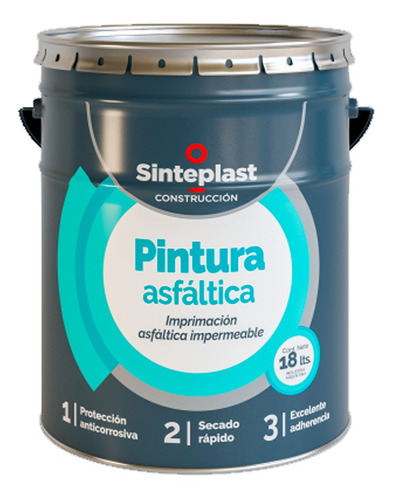 Pintura Asfaltica 18 L Sinteplast Imprimación Solvente