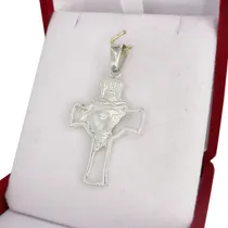 Comprar Dije Cruz Cruces Con Cristo  Plata 925 Tamaño Grande Premium
