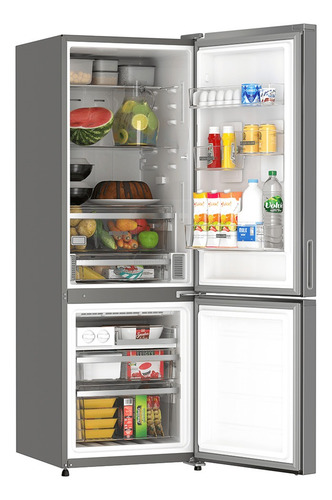 Refrigerador Bottom Mount 13 P³ Xpert Energy Saver Acero Ino Gris Acero