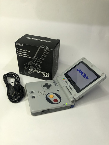 Gameboy Advance Sp Mod Pantalla Ips 8 Brillos 6 Mod Color Snes (Usado)