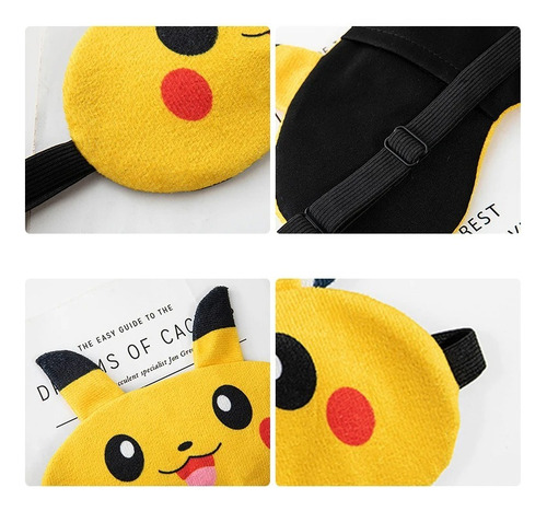 Antifaz De Dormir Pikachu Modelo Pokémon Ajustable