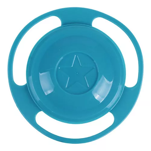 Pratinho Bebê Bowl Giratório 360° Azul Não Derruba Comida - ShopJJ