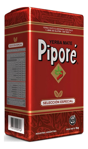 Yerba Mate Pipore Selección Especial 1 Kg