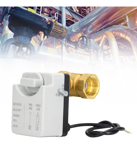 Válvula De Esfera Motorizada De 2 Fios E 2 Vias Normalmente