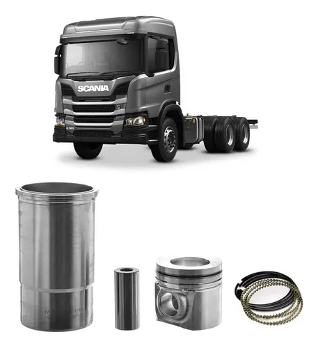 Kit Motor Camisa Pistão Anel Scania G 360 G 400 Mahle K9720