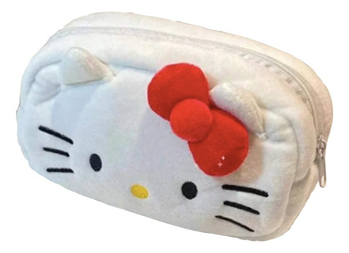 Estuche Escolar Hello Kitty De Suave Plush Felpa 