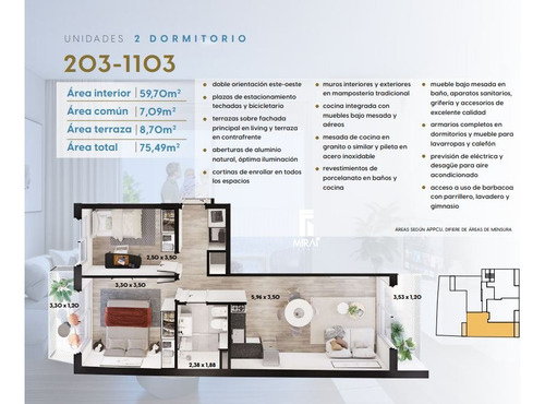 Divinos Apartamentos De 1 Y 2 Dormitorios A Estrenar En Cordón Sur - Miraf Arenal
