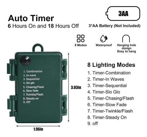 Luces De Navidad Led C7 - Luces De Cuerda De Navidad Con Bat