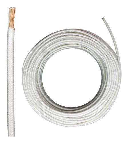 Cable Alta Temperatura 1 X 2,5 Mm Fibra Vidrio X 10 Metros