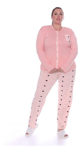 Imagen 7 de 9 de Pijama De Mujer Invierno Talles Super Especiales Art 807