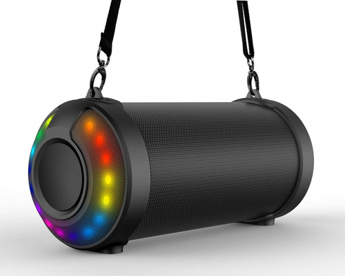 Bocina Bluetooth Portátil Evl E11 8.5 W Con Luces Color Negro