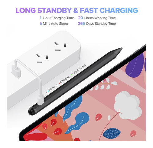 Lápiz De Lápiz Activo De Carga Rápida De Stylus Pen 2x Con