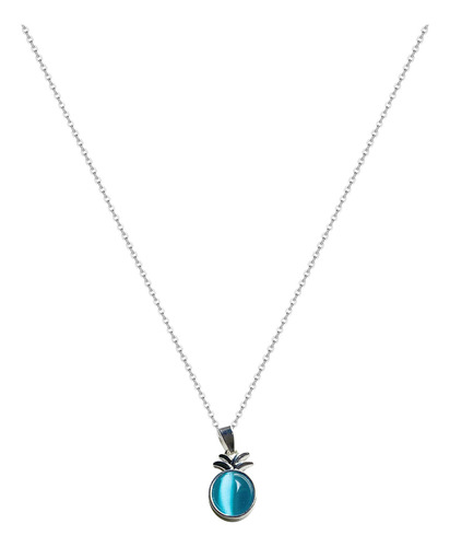 Collar Con Colgante De La Serie H Blue Opal Exquisite Para M