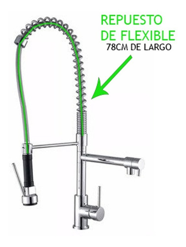 Repuesto De Monocomando Gourmet Flexible Rociador Hd