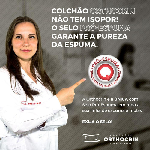 Colchão Solteiro De Espuma Orthocrin Cristal D23 - 88x188x18