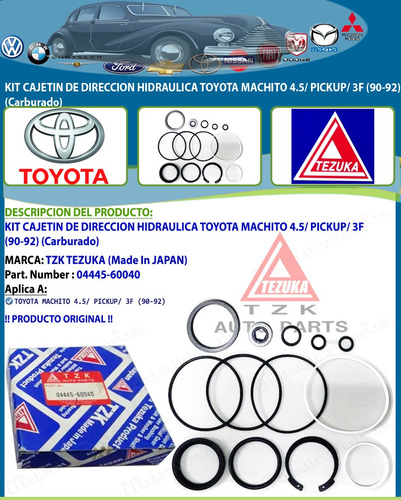 Kit Cajetin Direccion Toyota 4.5 Machito Pickup 3f (90-92)