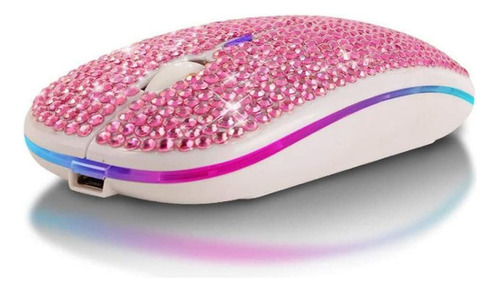 Wekity - Ratón Inalámbrico (2,4 Ghz, Bluetooth), Color Rosa