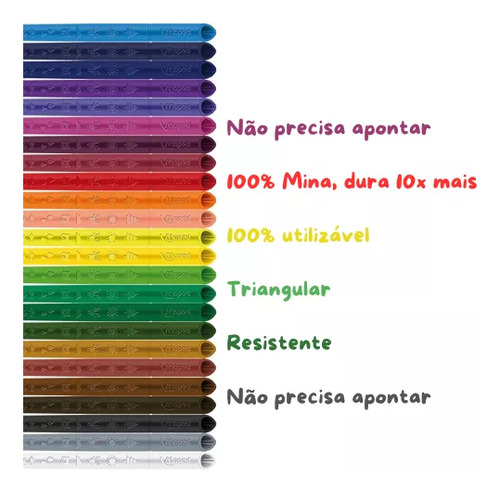 Lápis De Cor Escolar Infinity Maped 12 Cores Infantil