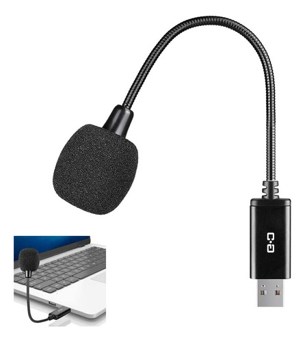 Micrófono Mini Usb Para Computadora Portátil Y De Esc...