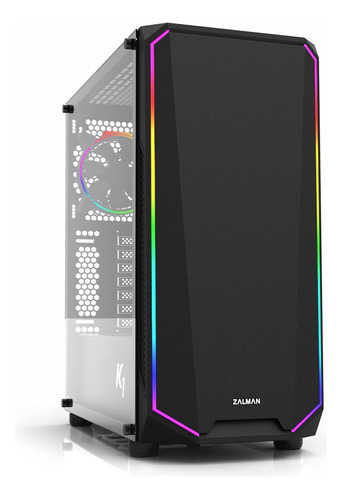 K1 Rev Carcasa Para Pc Atx Torre Media Juego Panel Rgb 1