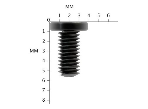 Tornillo Para Maquina Sobremesa In Cabeza Oblea Color Negro