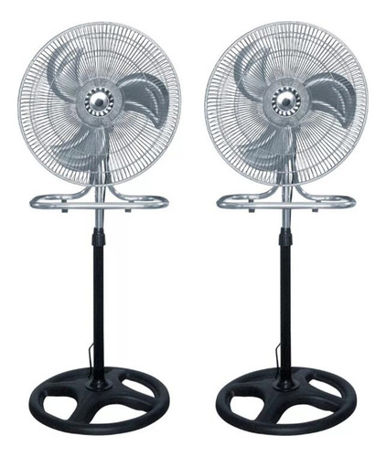 2pcs Ventilador Metálico De 18 Pulgadas 3 En 1 De Pie Pared