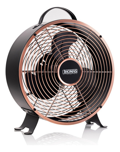 Ventilador Thomas Th-08nm Negro Mesa 20.32 Cm Dorado Negro Aluminio 3