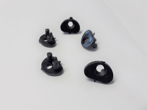 Tampa De União Porta Sanfonada Pvc (kit Com 10 Peças) Preta