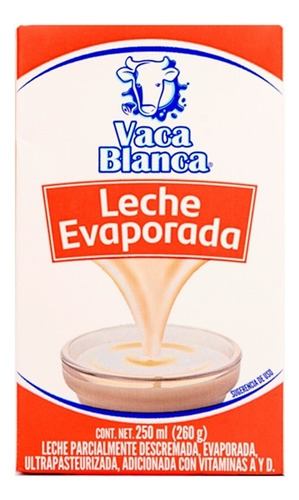 Leche Evaporada Vaca Blanca 250 Ml