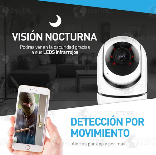 Kit 2 Camaras Seguridad Ip Wifi Inalambrica Motorizada Hd Sd
