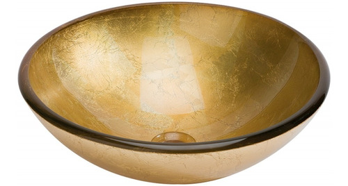 Bacha De Apoyo P/ Mueble De Baño Lavabo Dune Pan De Oro 42cm