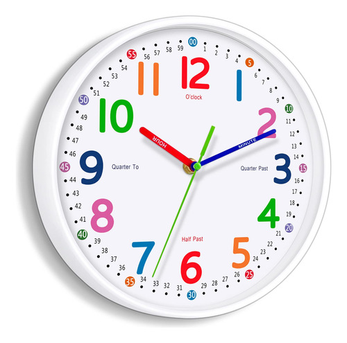 Reloj Rústico Decorativo Infantil Sin Tictac Para Hogar 25 C