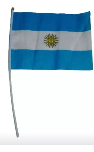 Bandera Arg 27 X 20 Cms Con Palito _ Precio X 2 Unidades