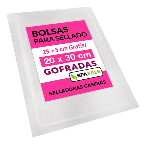 100 Bolsas Sellado Al Vacío Gofradas 20x25 Cms 80 Micras