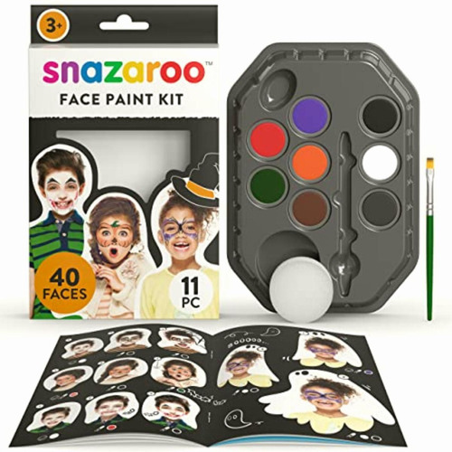 Snazaroo Kit De Paleta De Pintura, Halloween, Multicolor,