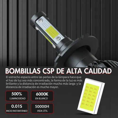 Qddd Kit De Faros Delanteros Csp Led Canbus 9003 H4 -